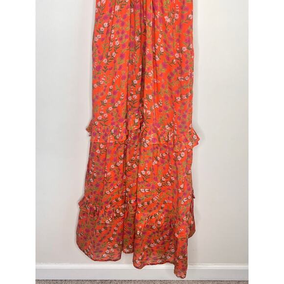 BANJANAN Penelope Dress Boundless Floral Flame Womens Size XS - Picture 11 of 13
